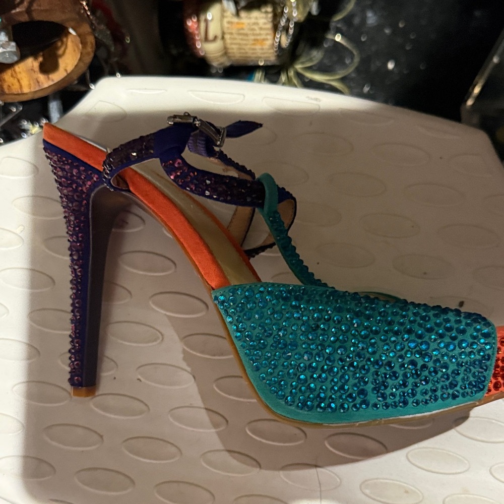 Gianni Bini Vibrant Teal and Purple Heels-NEW